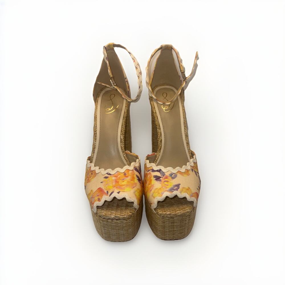 Sam Edelman Women's Kori 2 Platform Heel Sandals Apricot Multi